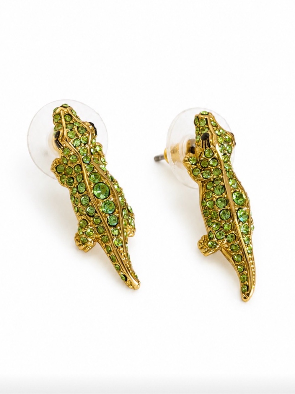 Kate Spade New York “Swamped” Pavé Alligator Stud Earrings 🐊
